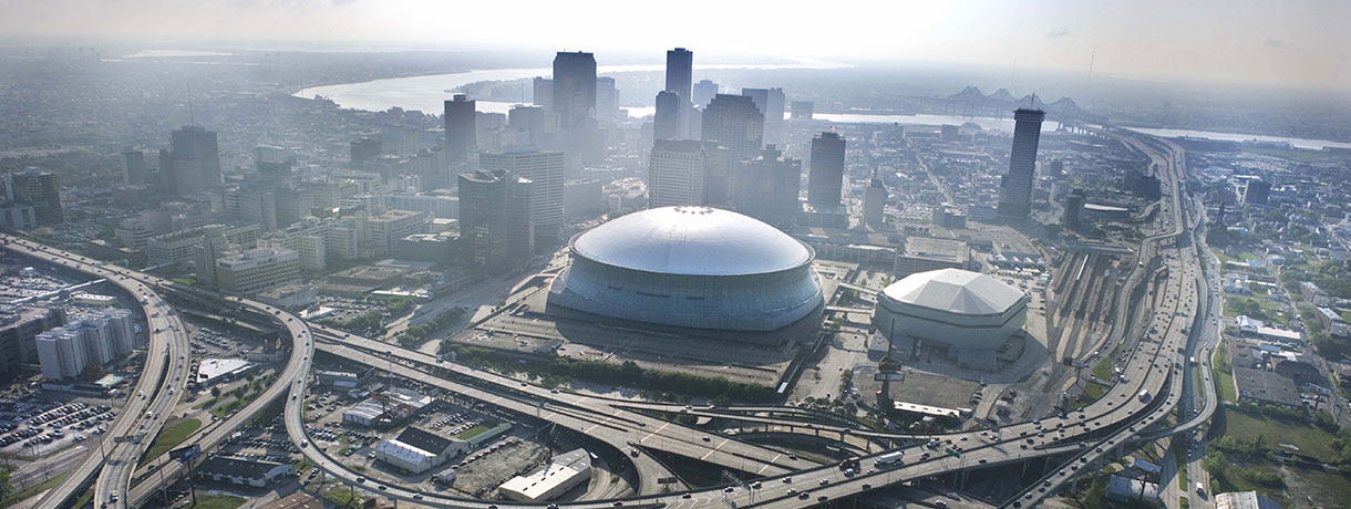 View of Superdome in New Orleans